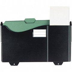 UNIVERSAL - 15-3/4" Wide x 3-1/8" Deep x 9-3/4" High, 1 Compartment, Plastic Wall File - Black, 12" Compartment Width x 3" Compartment Depth x 10-3/4" Compartment Height - Apex Tool & Supply