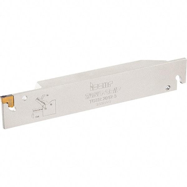 Iscar - External Thread, 0.11" Min Groove Width, 5.905" OAL, Right Hand Indexable Grooving Cutoff Toolholder - 3/4" Shank Height x 3/4" Shank Width, TAG Insert Style, TGT Toolholder Style, Series Tang-Grip - Apex Tool & Supply