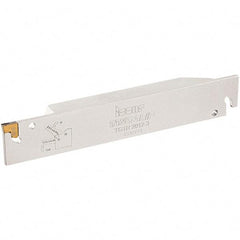 Iscar - External Thread, 2.8mm Min Groove Width, 150mm OAL, Right Hand Indexable Grooving Cutoff Toolholder - 25mm Shank Height x 25mm Shank Width, TAG Insert Style, TGT Toolholder Style, Series Tang-Grip - Apex Tool & Supply