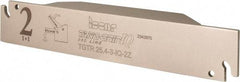 Iscar - External Thread, 0.11" Min Groove Width, 5.905" OAL, Right Hand Indexable Grooving Cutoff Toolholder - 1" Shank Height x 1" Shank Width, TAG Insert Style, TGT Toolholder Style, Series Tang-Grip - Apex Tool & Supply