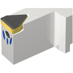 Iscar - THD, External, Left Hand, 20mm Max Depth of Cut, 12mm Max Groove Width, Indexable Grooving Tool Holder - TIGER 1212Y-IQ Insert Compatibility, 25mm Shank Height, 25mm Shank Width, 170mm OAL, Through Coolant - Apex Tool & Supply