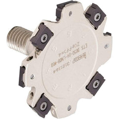 Iscar - Modular Connection Connection, 0.118" Cutting Width, 0.366" Depth of Cut, 32mm Cutter Diam, 4 Tooth Indexable Slotting Cutter - ETS-LN08-M Toolholder, LNET Insert, Right Hand Cutting Direction - Apex Tool & Supply