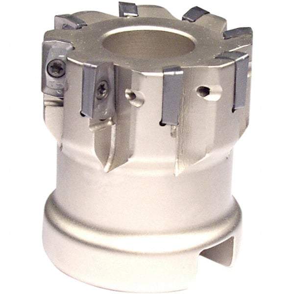 Iscar - 6 Inserts, 32mm Cut Diam, 16mm Arbor Diam, 7.7mm Max Depth of Cut, Indexable Square-Shoulder Face Mill - 0/90° Lead Angle, 35mm High, HP AN.. 0702.. Insert Compatibility, Series Heliplus - Apex Tool & Supply