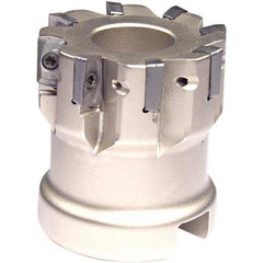 Iscar - 6 Inserts, 32mm Cut Diam, 16mm Arbor Diam, 7.7mm Max Depth of Cut, Indexable Square-Shoulder Face Mill - 0/90° Lead Angle, 35mm High, HP AN.. 0702.. Insert Compatibility, Series Heliplus - Apex Tool & Supply