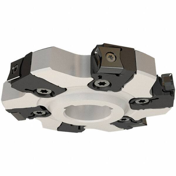 Iscar - Arbor Hole Connection, 0.5512" Cutting Width, 1.0551" Depth of Cut, 100mm Cutter Diam, 1-1/16" Hole Diam, 6 Tooth Indexable Slotting Cutter - SDN-CALN11 Toolholder, LN.. 1106, LNHT 1106 PN-N HT, LNHT 1106 PN-R HT Insert - Apex Tool & Supply