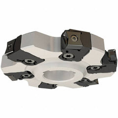 Iscar - Arbor Hole Connection, 0.5512" Cutting Width, 1.0551" Depth of Cut, 100mm Cutter Diam, 1-1/16" Hole Diam, 6 Tooth Indexable Slotting Cutter - SDN-CALN11 Toolholder, LN.. 1106, LNHT 1106 PN-N HT, LNHT 1106 PN-R HT Insert - Apex Tool & Supply