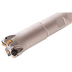 Iscar - 20mm Cut Diam, 0.031" Max Depth, 20mm Shank Diam, Weldon Shank Indexable High-Feed End Mill - Screw Holding Method, H600 WXCU 04 Insert, FF EWX-04 Toolholder, Through Coolant - Apex Tool & Supply