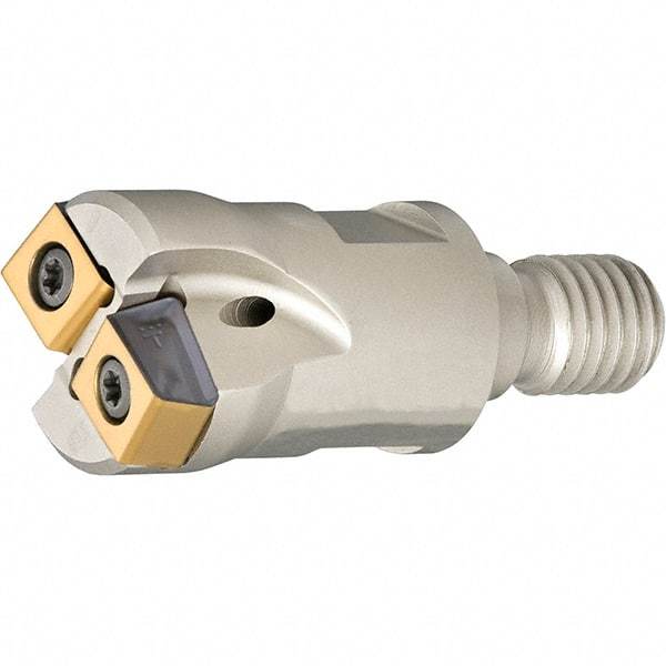Iscar - 20mm Cut Diam, 2.5mm Max Depth of Cut, Indexable Plunge End Mill - M10 Modular Connection, HTP LNHT 0604 Insert Style, HTP-M-LN06 Toolholder Style, Through Coolant, Series FlexFit, TangPlunge - Apex Tool & Supply