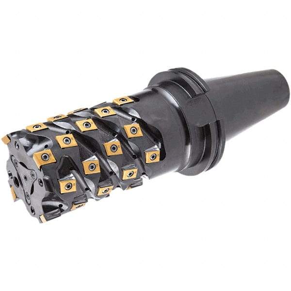 Iscar - 143.6mm Cut Diam, 40mm Arbor Hole, 19mm Max Depth of Cut, 65° Indexable Chamfer & Angle Face Mill - 6 Inserts, T465 LN.T 2212ZN.. Insert, Right Hand Cut, Series Helitang - Apex Tool & Supply