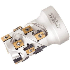 Iscar - 15 Inserts, 32mm Cut Diam, 16mm Arbor Diam, 36mm Max Depth of Cut, Indexable Square-Shoulder Face Mill - 0° Lead Angle, 58mm High, T490 LN.. Insert Compatibility, Through Coolant, Series Helitang - Apex Tool & Supply