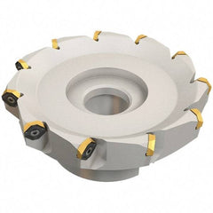 Iscar - 59.4mm Cut Diam, 22mm Arbor Hole, 4.6mm Max Depth of Cut, 50° Indexable Chamfer & Angle Face Mill - 5 Inserts, IQ845 SYHU 07.. Insert, Right Hand Cut, Through Coolant, Series DoveIQMill - Apex Tool & Supply