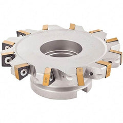 Iscar - Shell Mount B Connection, 0.6299" Cutting Width, 1.2992" Depth of Cut, 125mm Cutter Diam, 1.2598" Hole Diam, 12 Tooth Indexable Slotting Cutter - FDN-XN13 Toolholder, XNMU 13 Insert - Apex Tool & Supply