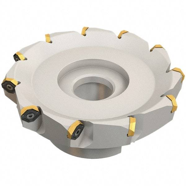 Iscar - 169.4mm Cut Diam, 40mm Arbor Hole, 4.6mm Max Depth of Cut, 50° Indexable Chamfer & Angle Face Mill - 15 Inserts, IQ845 SYHU 07.. Insert, Right Hand Cut, Series DoveIQMill - Apex Tool & Supply