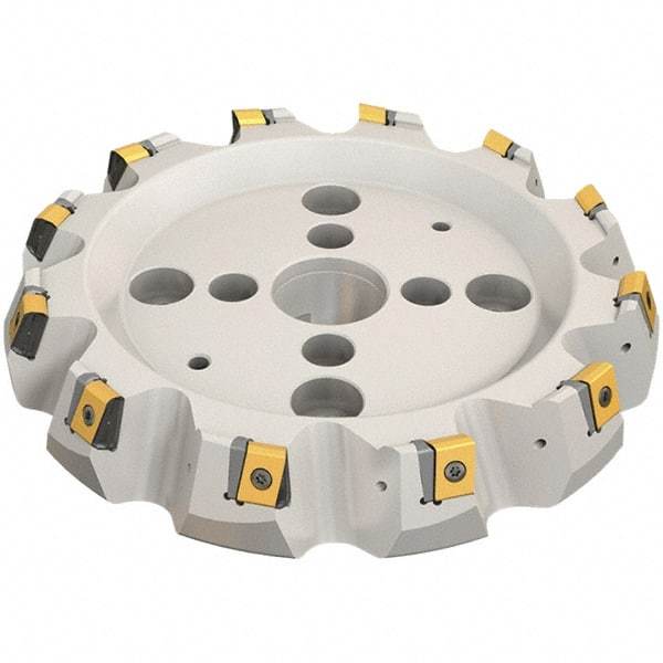 Iscar - 183.2mm Cut Diam, 40mm Arbor Hole, 19mm Max Depth of Cut, 65° Indexable Chamfer & Angle Face Mill - 9 Inserts, T465 LN.T 2212ZN.. Insert, Right Hand Cut, Series Helitang - Apex Tool & Supply