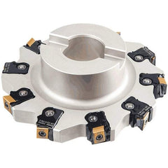 Iscar - Shell Mount B Connection, 0.689" Cutting Width, 1.5354" Depth of Cut, 160mm Cutter Diam, 1.5748" Hole Diam, 10 Tooth Indexable Slotting Cutter - FDN-CALN13 Toolholder, T490 LN.T 1306 Insert - Apex Tool & Supply