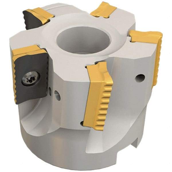 Iscar - 8 Inserts, 80mm Cut Diam, 27mm Arbor Diam, 18mm Max Depth of Cut, Indexable Square-Shoulder Face Mill - 0° Lead Angle, 50mm High, P290 AC.T 1806.. Insert Compatibility, Through Coolant, Series MillShred - Apex Tool & Supply