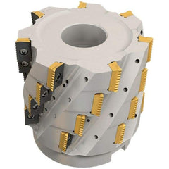 Iscar - 20 Inserts, 63mm Cut Diam, 27mm Arbor Diam, 71mm Max Depth of Cut, Indexable Square-Shoulder Face Mill - 0° Lead Angle, 100mm High, P290 AC.T 1806.. Insert Compatibility, Through Coolant, Series MillShred - Apex Tool & Supply