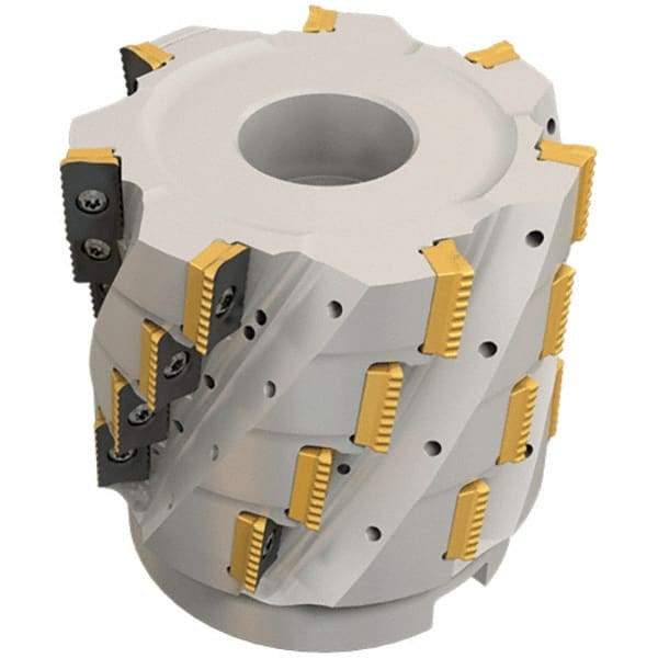 Iscar - 16 Inserts, 50mm Cut Diam, 27mm Arbor Diam, 71mm Max Depth of Cut, Indexable Square-Shoulder Face Mill - 0° Lead Angle, 105mm High, P290 AC.T 1806.. Insert Compatibility, Through Coolant, Series MillShred - Apex Tool & Supply