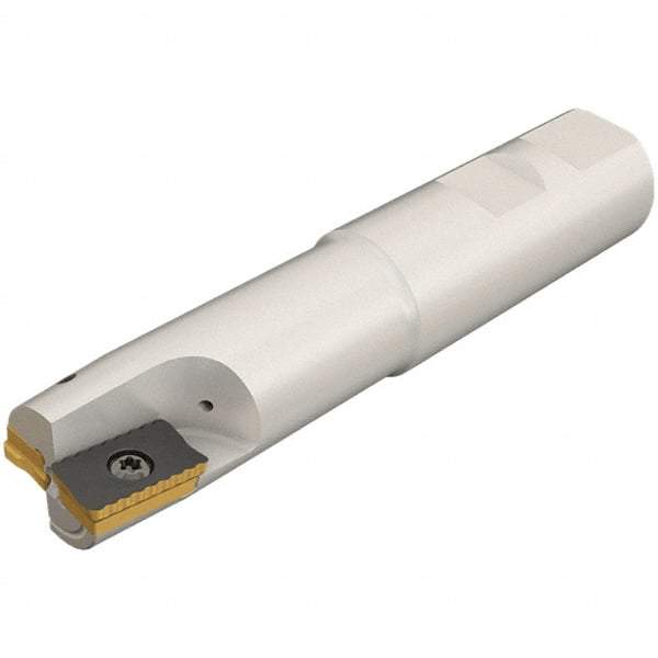 Iscar - 40mm Cut Diam, 18mm Max Depth of Cut, 40mm Shank Diam, 250mm OAL, Indexable Square Shoulder End Mill - P290 AC.T 1806.. Inserts, Weldon Shank, 0° Lead Angle, Through Coolant, Series MillShred - Apex Tool & Supply