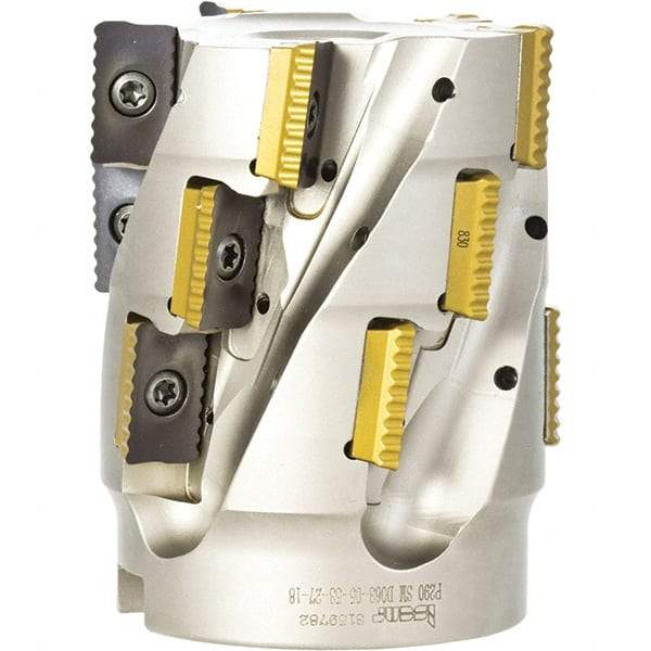 Iscar - 8 Inserts, 2" Cut Diam, 3/4" Arbor Diam, 1.4" Max Depth of Cut, Indexable Square-Shoulder Face Mill - 0° Lead Angle, 2.56" High, P290 AC.T 1806.. Insert Compatibility, Through Coolant, Series MillShred - Apex Tool & Supply