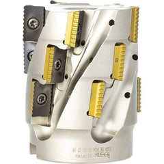 Iscar - 8 Inserts, 2" Cut Diam, 3/4" Arbor Diam, 1.4" Max Depth of Cut, Indexable Square-Shoulder Face Mill - 0° Lead Angle, 2.56" High, P290 AC.T 1806.. Insert Compatibility, Through Coolant, Series MillShred - Apex Tool & Supply