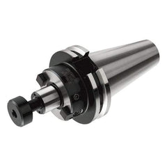 Iscar - CAT50 Taper Shank 1-1/2" Pilot Diam Shell Mill Holder - 4" Flange to Nose End Projection, 3.071" Nose Diam, Through-Spindle & DIN Flange Coolant - Exact Industrial Supply