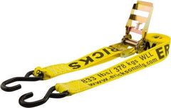 Erickson Manufacturing - 15' Long x 2" Wide, 2,500 Lb Basket Capacity, Polyester & Steel Web Sling - Yellow - Apex Tool & Supply