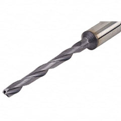 Iscar - 8.9mm 140° Spiral Flute Solid Carbide Taper Length Drill Bit - Apex Tool & Supply