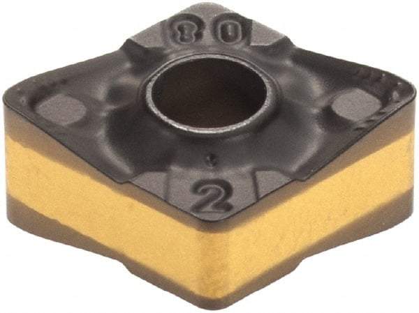 Iscar - CNMX342 M3PW Grade IC8150 Carbide Turning Insert - TiCN/Al2O3/TiCN/TiN Finish, 80° Diamond, 3/8" Inscr Circle, 0.174 Thick, 1/32" Corner Radius - Apex Tool & Supply