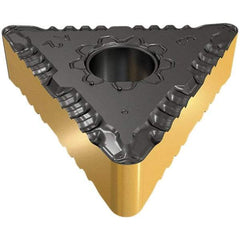 Iscar - TNMG332 F3P Grade IC8150 Carbide Turning Insert - TiCN/Al2O3/TiCN/TiN Finish, 60° Triangle, 3/8" Inscr Circle, 3/16" Thick, 1/32" Corner Radius - Apex Tool & Supply