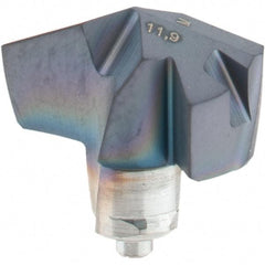 Iscar - Series ICM, 11.91mm Diam Grade IC907 140° Replaceable Drill Tip - Carbide, TiAlN/TiN Finish, 11 Seat Size - Apex Tool & Supply