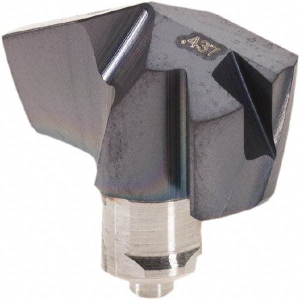 Iscar - Series ICM, 11.1mm Diam Grade IC907 140° Replaceable Drill Tip - Carbide, TiAlN/TiN Finish, 11 Seat Size - Apex Tool & Supply