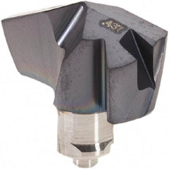 Iscar - Series ICM, 11.1mm Diam Grade IC907 140° Replaceable Drill Tip - Carbide, TiAlN/TiN Finish, 11 Seat Size - Apex Tool & Supply