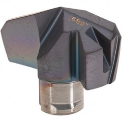 Iscar - Series ICK, 17.5mm Diam Grade IC907 140° Replaceable Drill Tip - Carbide, TiAlN/TiN Finish, 17 Seat Size - Apex Tool & Supply