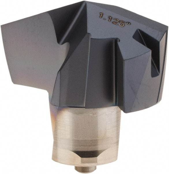 Iscar - Series ICP, 28.58mm Diam Grade IC908 140° Replaceable Drill Tip - Carbide, TiAlN Finish, 28 Seat Size - Apex Tool & Supply
