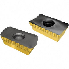 Iscar - P290 ACCT1806 HL Grade IC808 Carbide Milling Insert - TiAlN/AlTiN/TiN Finish, 0.256" Thick, 0.79mm Corner Radius - Apex Tool & Supply