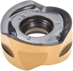 Iscar - H606 RXCU1206 AXT Grade IC808 Carbide Milling Insert - TiAlN/AlTiN/TiN Finish, 0.232" Thick, 0.48" Inscribed Circle, 5.99mm Corner Radius - Apex Tool & Supply