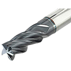 Iscar - 1/2", 4 Flute, Single End, Solid Carbide, 0.023" Corner Radius End Mill - 3" OAL, Right Hand Flute, 1" LOC, Right Hand Cut - Apex Tool & Supply
