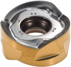 Iscar - H606 RXCU43 AXMP Grade IC380 Carbide Milling Insert - TiCN/TiN Finish, 0.236" Thick, 0.51" Inscribed Circle, 1/4" Corner Radius - Apex Tool & Supply