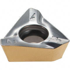 Iscar - HM390 TDKT1505 PDR Grade IC380 Carbide Milling Insert - TiCN/TiN Finish, 0.23" Thick, 0.449" Inscribed Circle, 0.79mm Corner Radius - Apex Tool & Supply