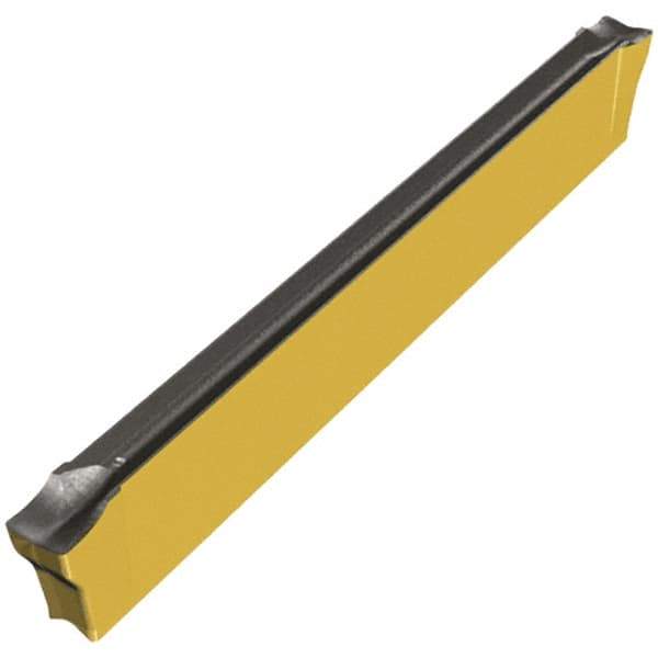 Iscar - DGN2002 XL IC830 Grade, 0.081" Cutting Width, Carbide Cutoff Insert - Neutral Lead Angle, 0.008" Cnr Rad, AlTiN/TiN Coated, Double End - Apex Tool & Supply