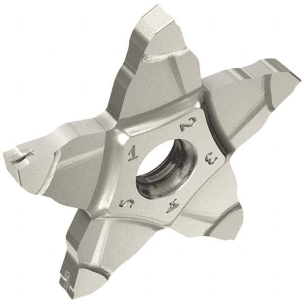Iscar - PENTA34N200 J IC908 Grade, 0.079" Cutting Width, Carbide Cutoff Insert - Neutral Lead Angle, 0.039" Cnr Rad, TiAlN Coated, Other End - Apex Tool & Supply