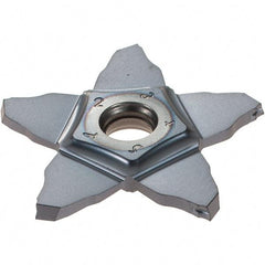 Iscar - PENTA34R200 J IC908 Grade, 0.079" Cutting Width, Carbide Cutoff Insert - 15° Right Hand Lead Angle, 0.004" Cnr Rad, TiAlN Coated, Other End - Apex Tool & Supply