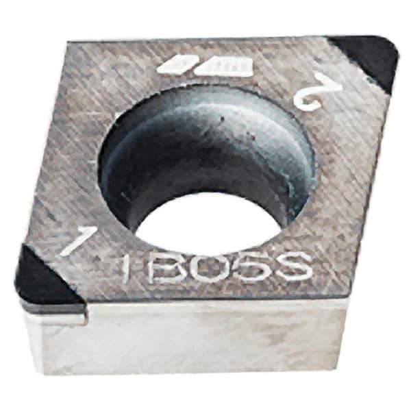 Iscar - CCMW2-0 M2 Grade IB10H CBN Turning Insert - Uncoated, 80° Diamond, 1/4" Inscr Circle, 3/32" Thick, 0.008" Corner Radius - Apex Tool & Supply
