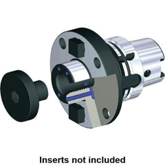 Kennametal - HSK40A Taper Shank 3/4" Pilot Diam Shell Mill Holder - 2" Flange to Nose End Projection, 1.46" Nose Diam, 3/8-24 Lock Screw, Through-Spindle Coolant - Exact Industrial Supply