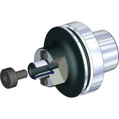 Kennametal - HSK80F Taper Shank 3/4" Pilot Diam Shell Mill Holder - 2" Flange to Nose End Projection, 1.46" Nose Diam, 3/8-24 Lock Screw, Through-Spindle Coolant - Exact Industrial Supply