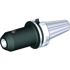 Kennametal - BTKV50 Taper Shank 1-1/4" Hole End Mill Holder/Adapter - 2-1/2" Nose Diam, 4" Projection, Through-Spindle & DIN Flange Coolant - Exact Industrial Supply