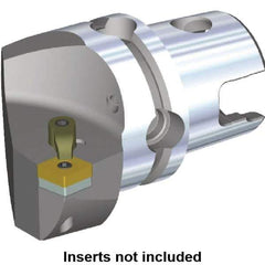 Kennametal - Left Hand Cut, Size KM40, CN.. Insert Compatiblity, Internal or External Modular Turning & Profiling Cutting Unit Head - 27mm Ctr to Cutting Edge, 40mm Head Length, Through Coolant, Series M-Clamping - Apex Tool & Supply