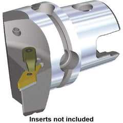 Kennametal - Right Hand Cut, Size KM40, VN.. Insert Compatiblity, Modular Turning & Profiling Cutting Unit Head - 27mm Ctr to Cutting Edge, 45mm Head Length, Through Coolant, Series M-Clamping - Apex Tool & Supply