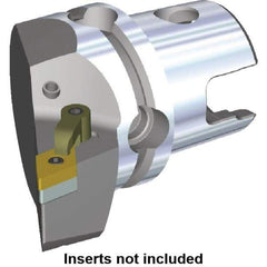 Kennametal - Left Hand Cut, Size KM80, DN.. Insert Compatiblity, Modular Turning & Profiling Cutting Unit Head - 53mm Ctr to Cutting Edge, 70mm Head Length, Through Coolant, Series M-Clamping - Apex Tool & Supply